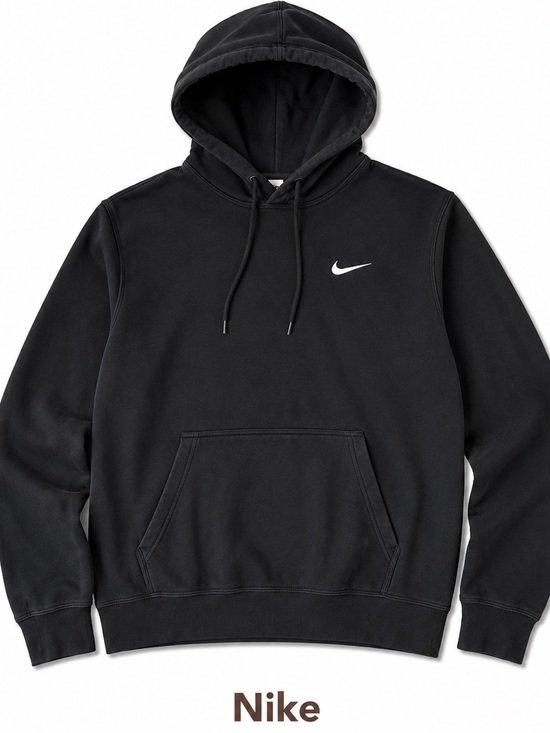 Nike Other - Nike Black Pullover Hoodie with White Swoosh